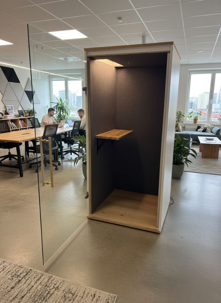 Akustikkabine Centro One – kompakte Einzelarbeitsbox mit hochwertiger Schallisolation