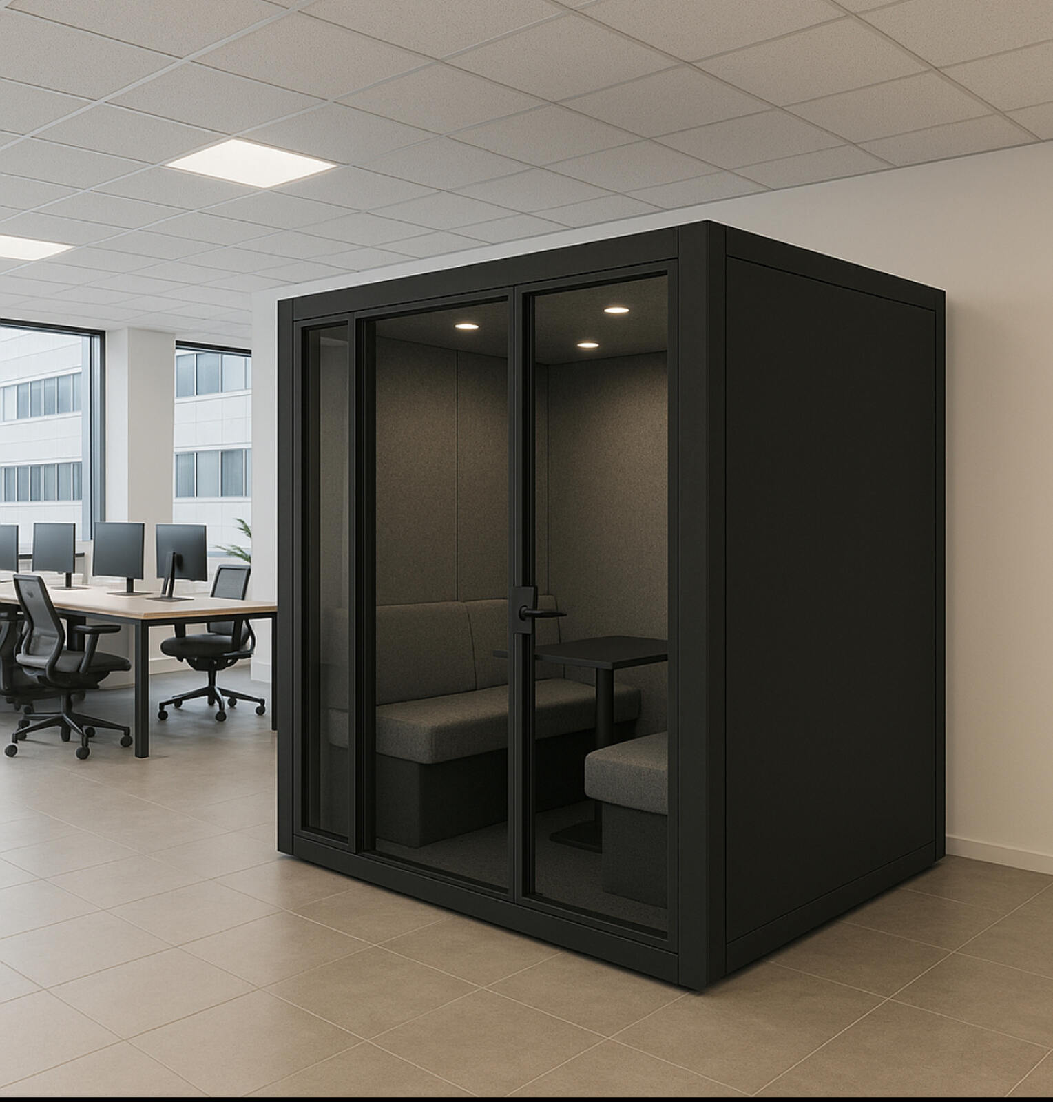 Centro One – kompaktowa budka akustyczna do pracy indywidualnej w biurze